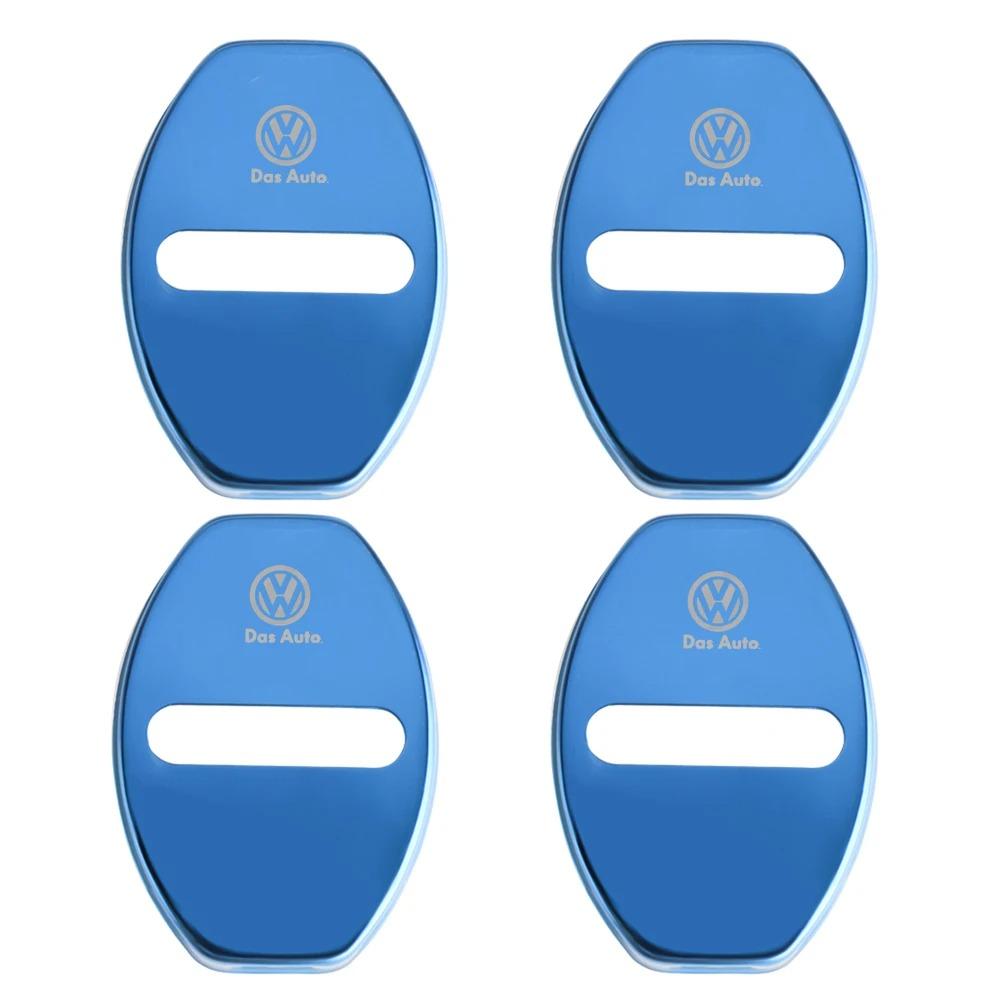 4Pcs Aluminum Alloy Car Door Lock Cover Decorative Cap For VW Atlas Jetta Touareg Variant Golf Polo GTI Taos Nivus Passat Tiguan Gj8