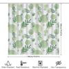 Green Plant Leaves Shower Curtain Fabric Home Decor Waterproof Bathroom Hanging Rod Hook Shower Curtain Shower Decoration