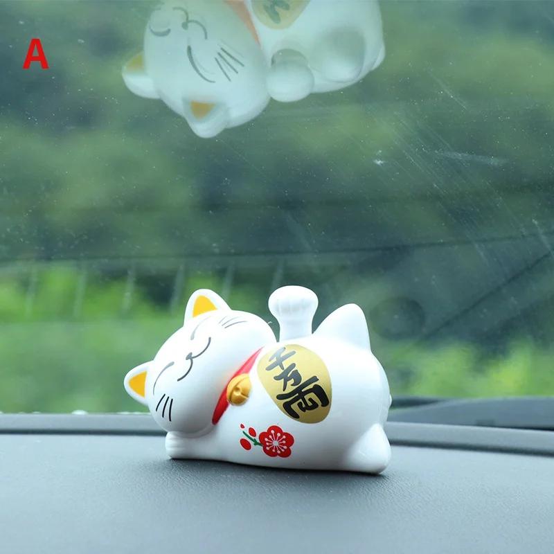 Car Ornament  Sleeping Lazy Cat Solar Decoration Creative Auto Cartoon  Lucky   DollCar Interior Styling