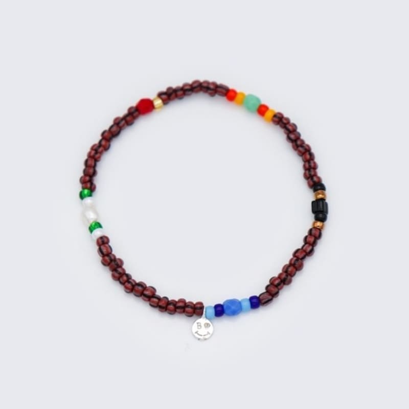 BONBEAU Tropic Play Color Beads Bracelet Mini Smile Charm Tropic Color Bead Bracelet