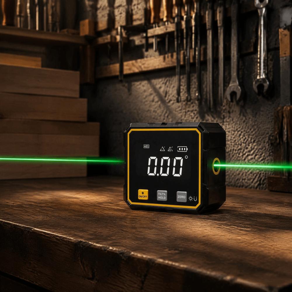 Four-sided Magnetic Slope Meter Waterproof Angle Finder Level Gauge Tool
