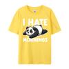 I Hate Mornings Bear Not A Morning Bear Funny Panda Tops Shirts Printed T Shirt Rife Printing Cotton Unisex Tshirts Printing