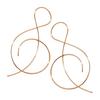 1 Pair Ladies Creative Hoop Earrings Musical Note Shape Simple Exquisite Exaggerated Lines Anti-fall Drop Earrings for Going Out
