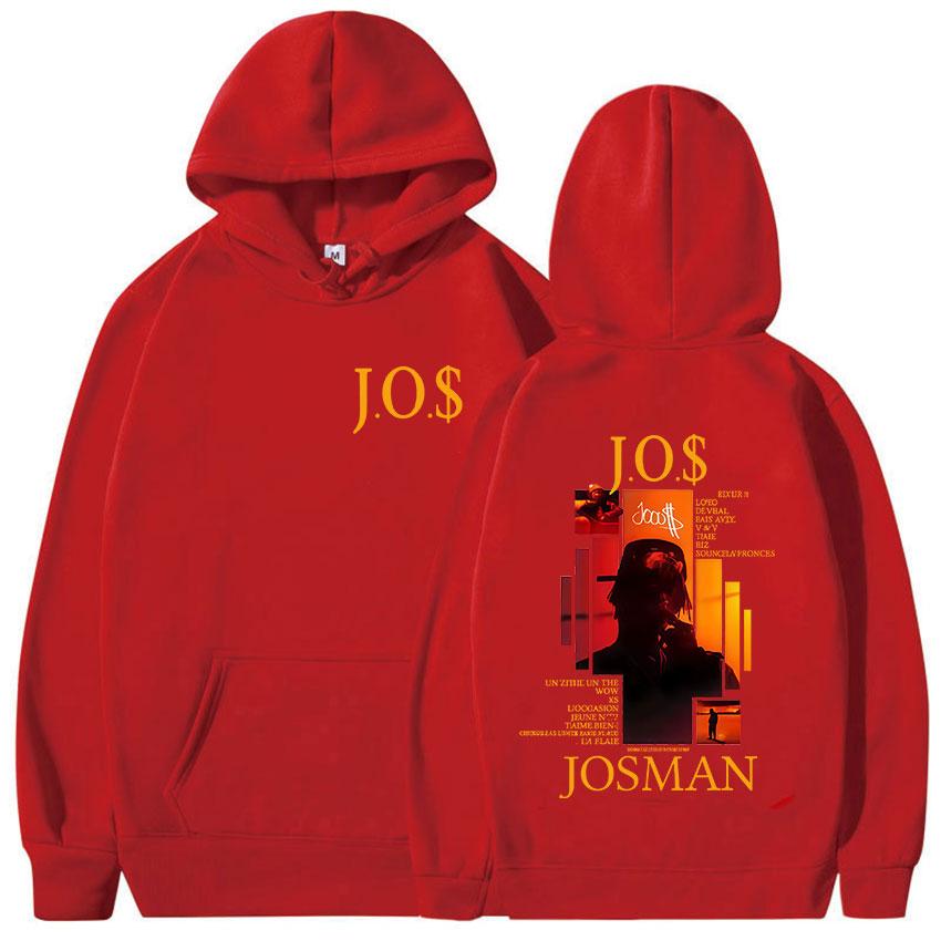 Rapper Josman J.O.$ Tour Album 2025 Graphic Hoodie Men's Fashion Retro Long Sleeve Sweatshirt Hip Hop Pullover Hooded Streetwear