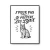 Poster I Can't I Prefer Lynx I Can't Minimalist | Photo Paper Poster 310 G Pearlescent Finish Size A3