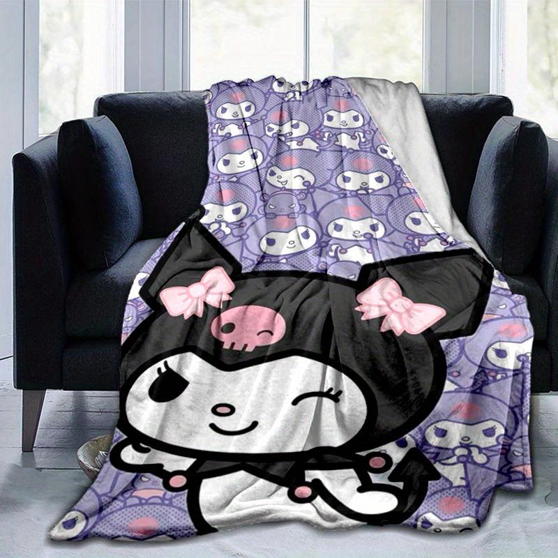 

1pc. Cute Kuromi Cat Patterned Blanket - Perfect for Home, Office, Outdoor Use, Gift Idea, Suitable for Al 100x150cm