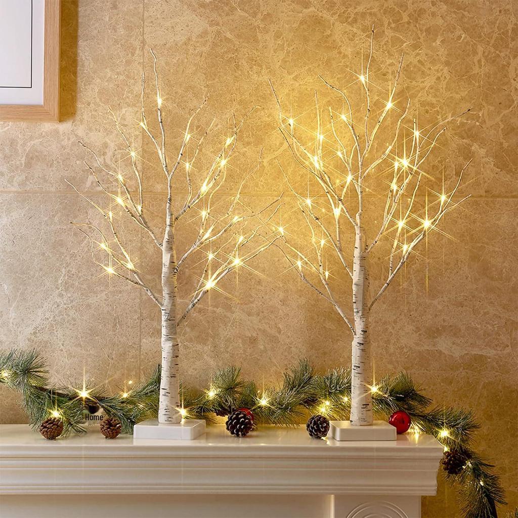 LED Birch Tree Holiday Interior Light - Christmas Atmosphere & Bedroom Decor