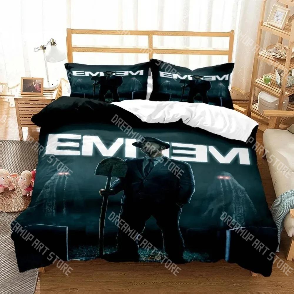Fashion Hip Hop Eminem Rapper Bedding Set Single Twin Full Queen King Size Bed Set Kids Bedroom Duvetcover Sets Bed Sheet Set
