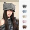 Polka Dot Cat Ears Beret Hat Bowknot Octagonal Painter Hats New Newsboy Caps  Outdoor
