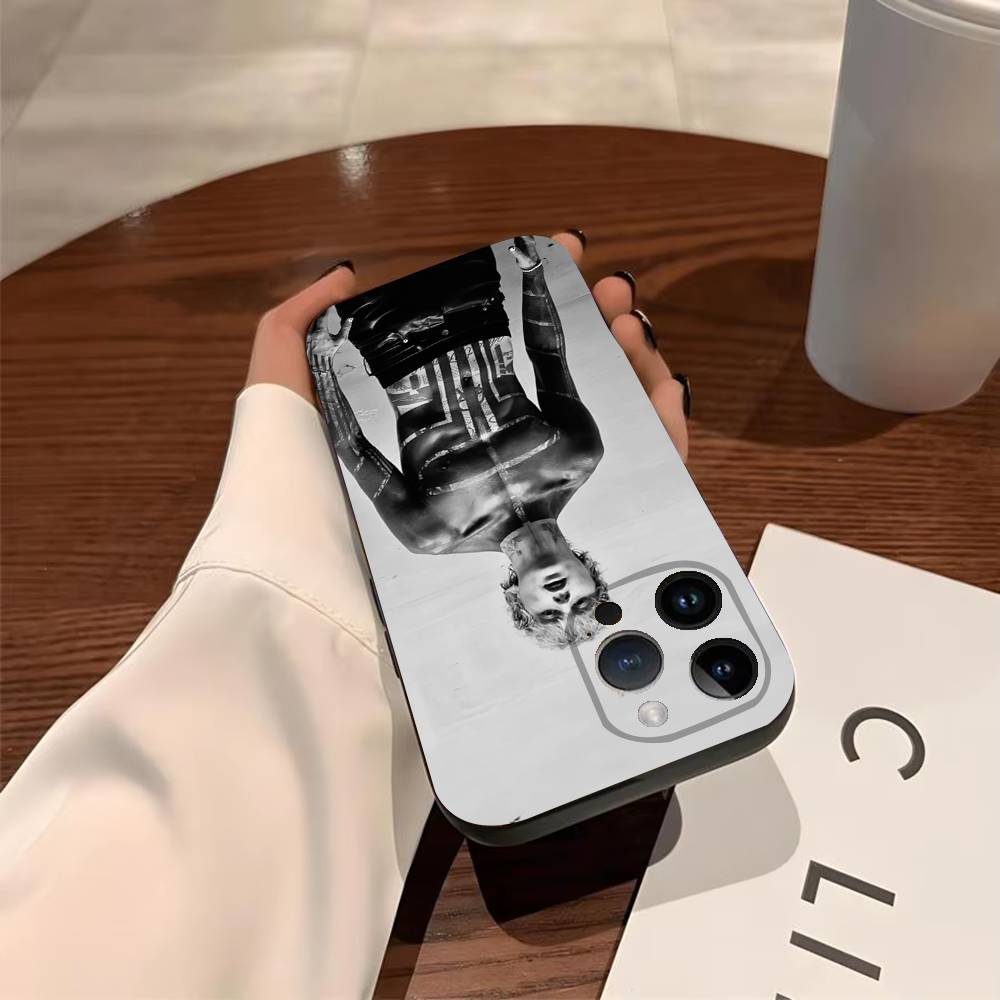 M-Machine Gun Kelly Phone Case For iPhone 17,16,15,14,13,12,11,Pro,Max,Plus Soft Black Cover