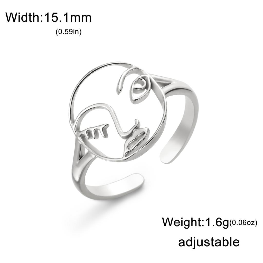 Fashion Stainless Steel Open Ring Dragonfly Irregular Geometric Finger Rings Women Jewelry Wedding Gift Wholesale