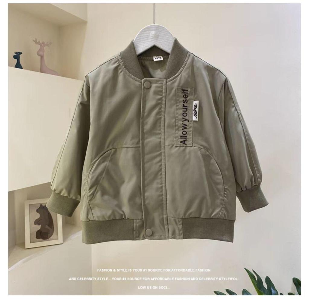 2025 Boys' Fashion Baseball Jacket - Spring/Autumn Thin Top for Kids