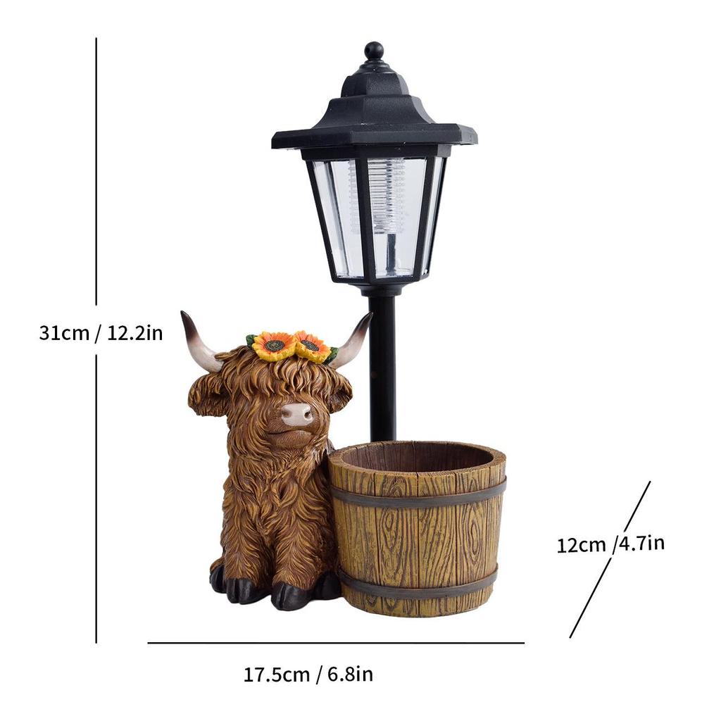 Solar-Powered Puppy Figurine: Outdoor Resin Garden Decoration