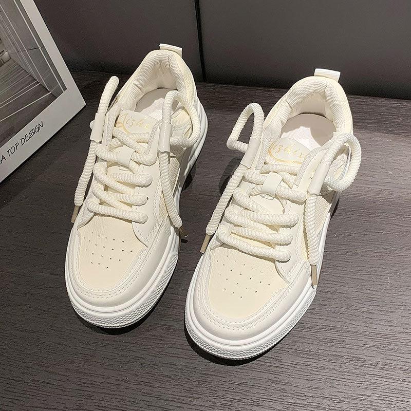 

2025 spring new Internet celebrity ins tide shoes high value student casual shoes sports letter white shoes women 40