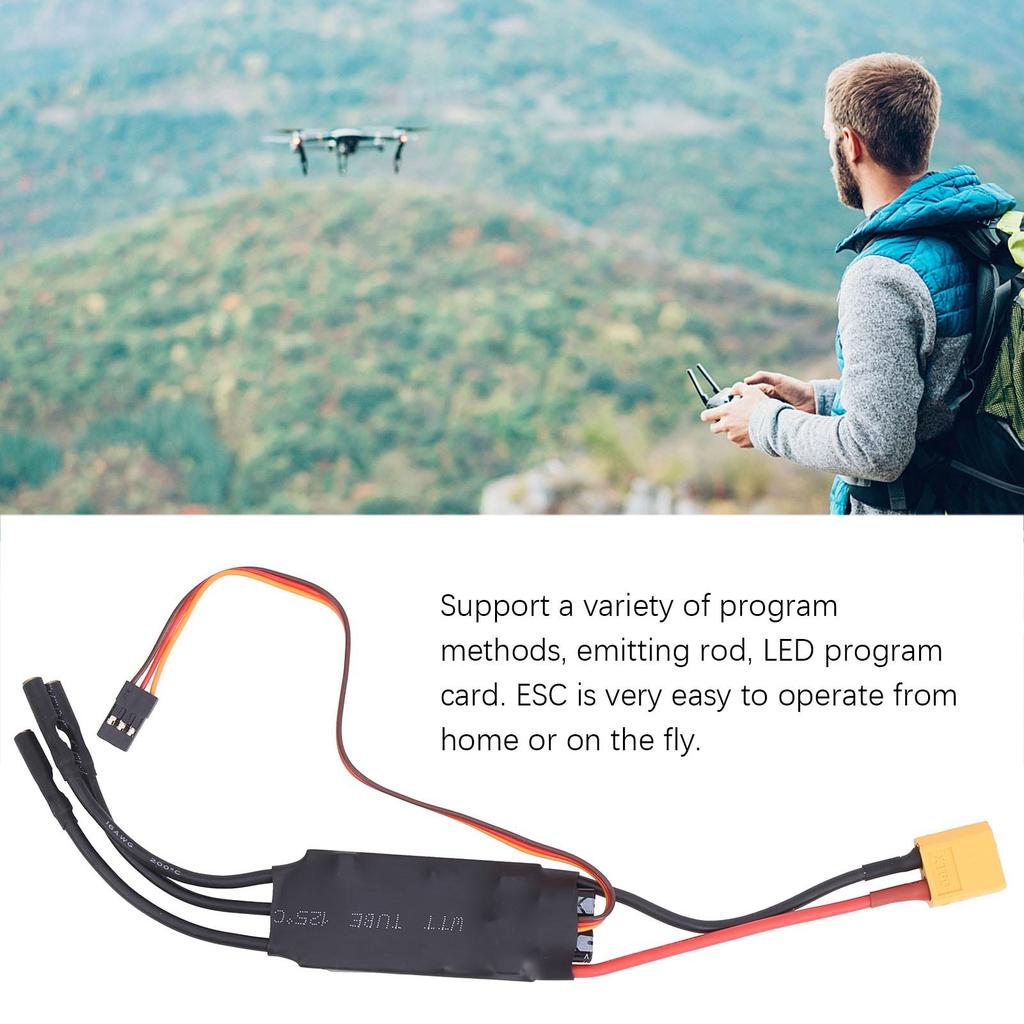 40A Brushless ESC Speed Controller 5V/3A BEC Output for RC Drone Airplanes Accessory