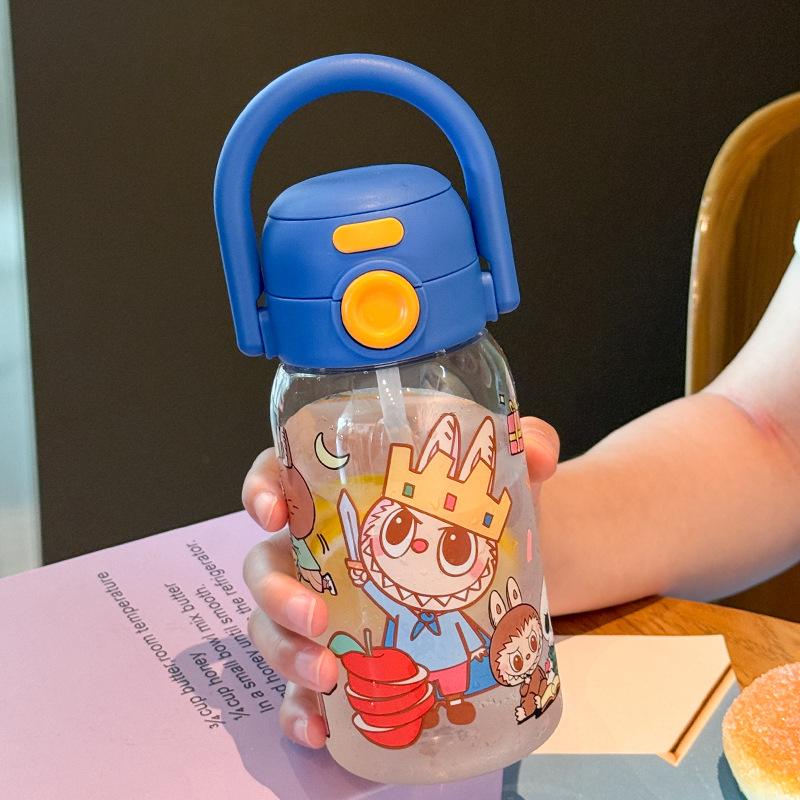 Стакан для воды Портативный стакан с соломинкой Стакан для воды для девочки Студенческий Милый Высокоценный стакан Детский стакан для воды 600ml