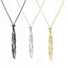 Natural Crystal Holder Necklace Adjustable Mesh Pendant Necklaces Metal Collarbone Chain Crystal Stone Holder Accessory