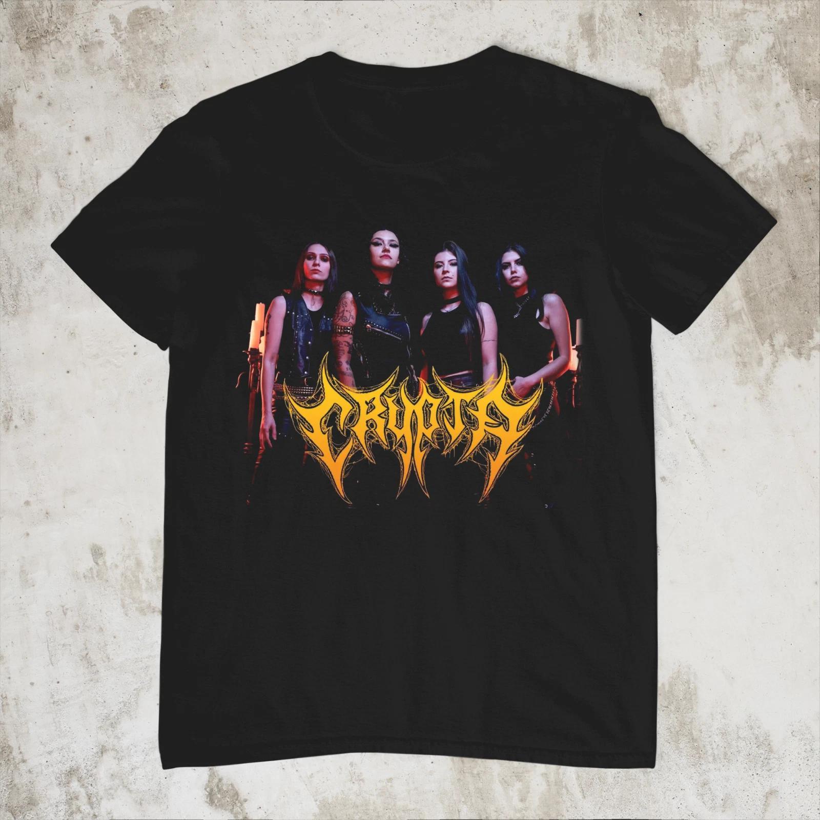 NEW CRYPTA Band Member Gift For Fan Short SLeeve Black Size s to 5XL XS