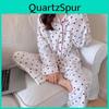 Rest Spring Style Korean Autumn Pajamas For Women Fashion Long Sleeve Pants High Grade Elegant Comfortable Lapel Loungewear