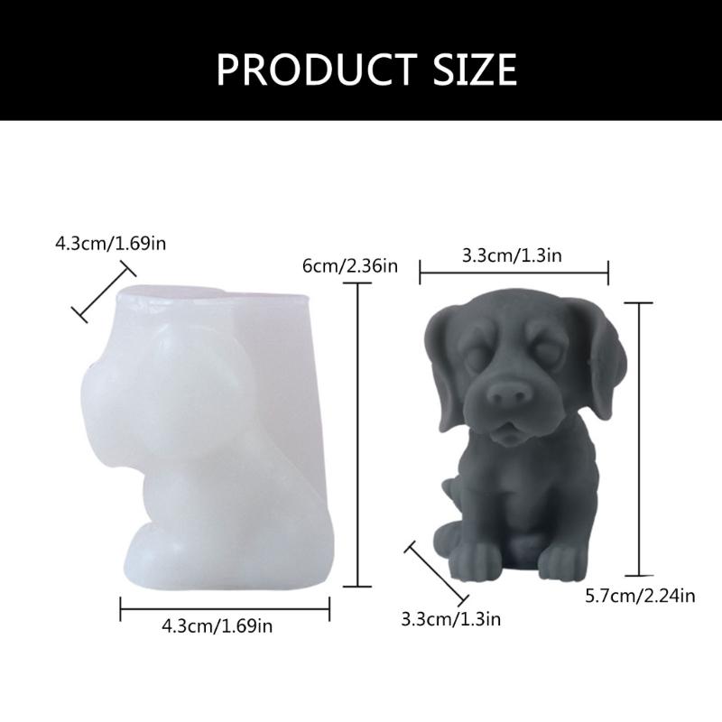 Dog Shaped Silicone Candle Molds Epoxy Resin Silicone Molds for Candle Soap Plaster Decorations, Plaster Silicone Molds