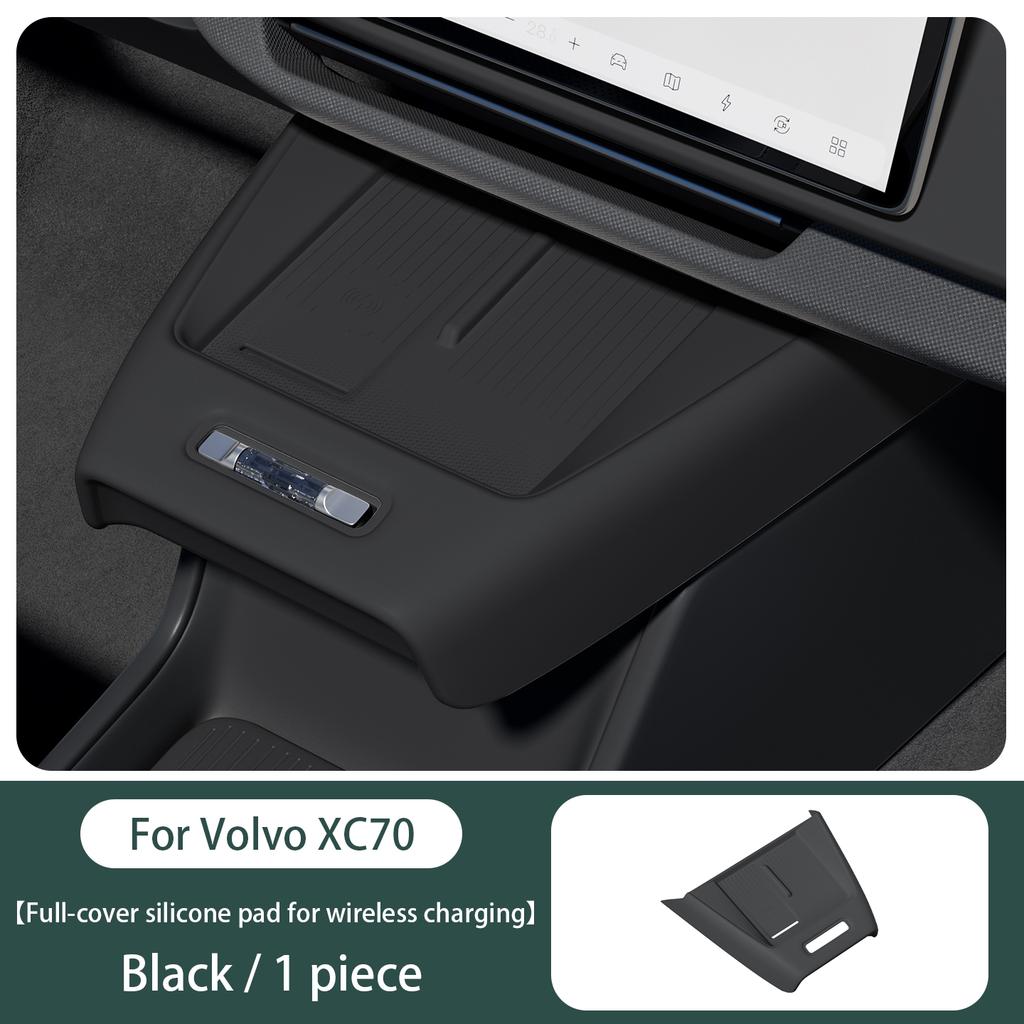 For Volvo 2026 XC70 Car Wireless Charging Pad, Silicone Mat, Full-Cover Anti-Slip Protective Mat, Car Interior Accessory