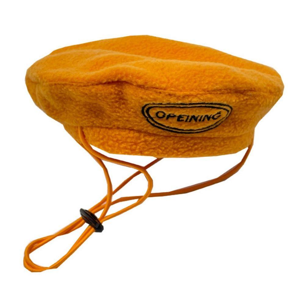 

Аксессуары для домашних животных Модный берет Декоративная шляпа Твердая круглая шляпа Уличная съемка маленькой кошки, собаки, куклы, шляпа Красивое украшение на голову оранжевый