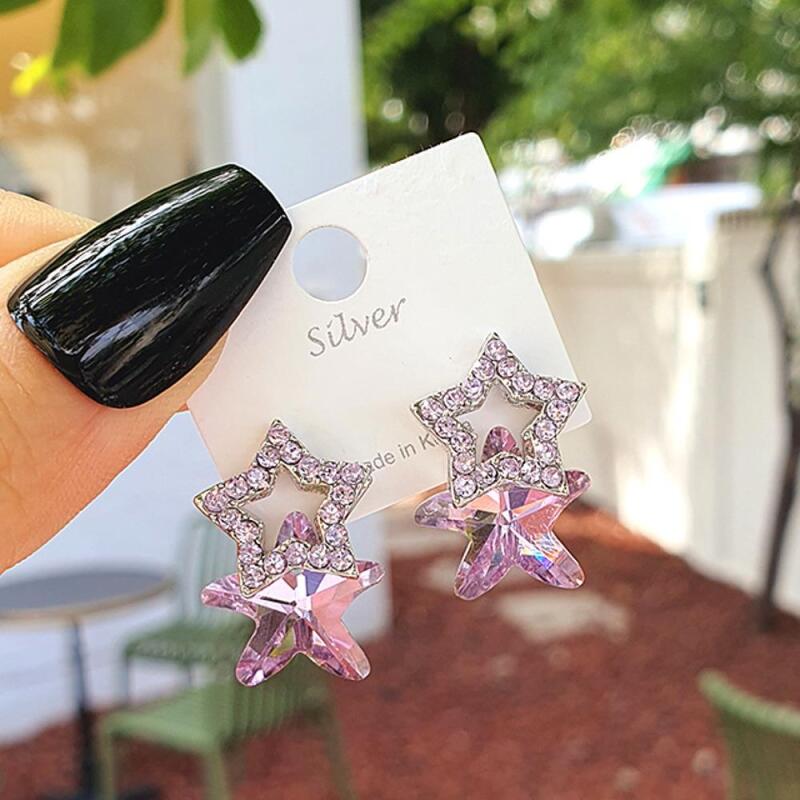

Brew Earrings Star Women s Cubic Double Light Rainbow