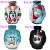 Women Hoodies Men Sweatshirt Snow Man Print Christmas Gift Casual Pullover Top