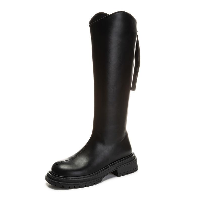 Fleece Boots Women's Winter New Warm Knight Boots Thick Heel Boots Women's Casual Women's Boots Versatile Boots