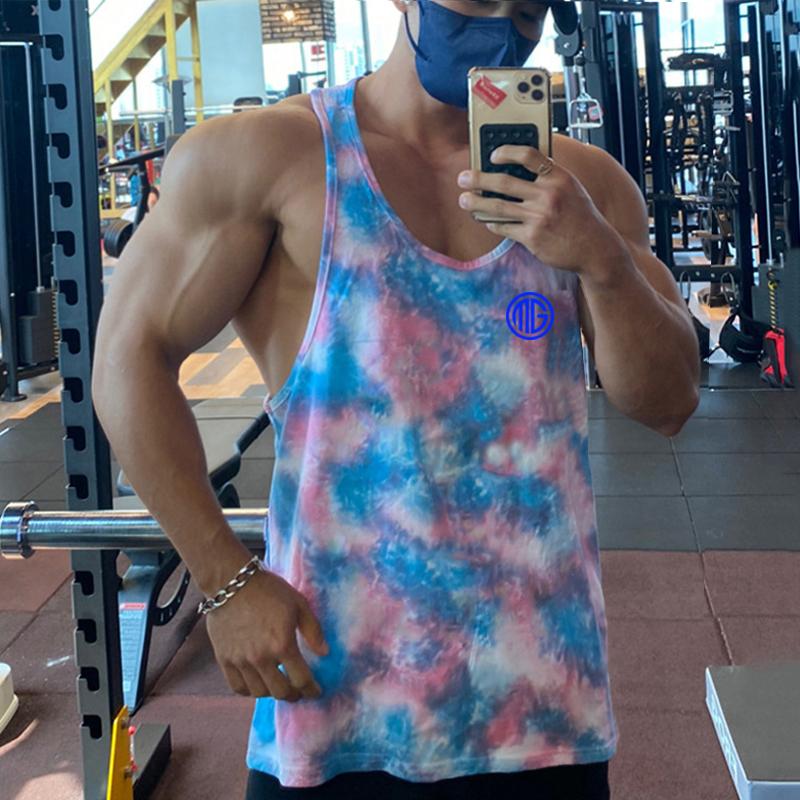 Men’s Gym Clothes Mesh Breathable Camouflage Bodybuilding Undershirt Summer Sleeveless TShirt for Male Sportswear