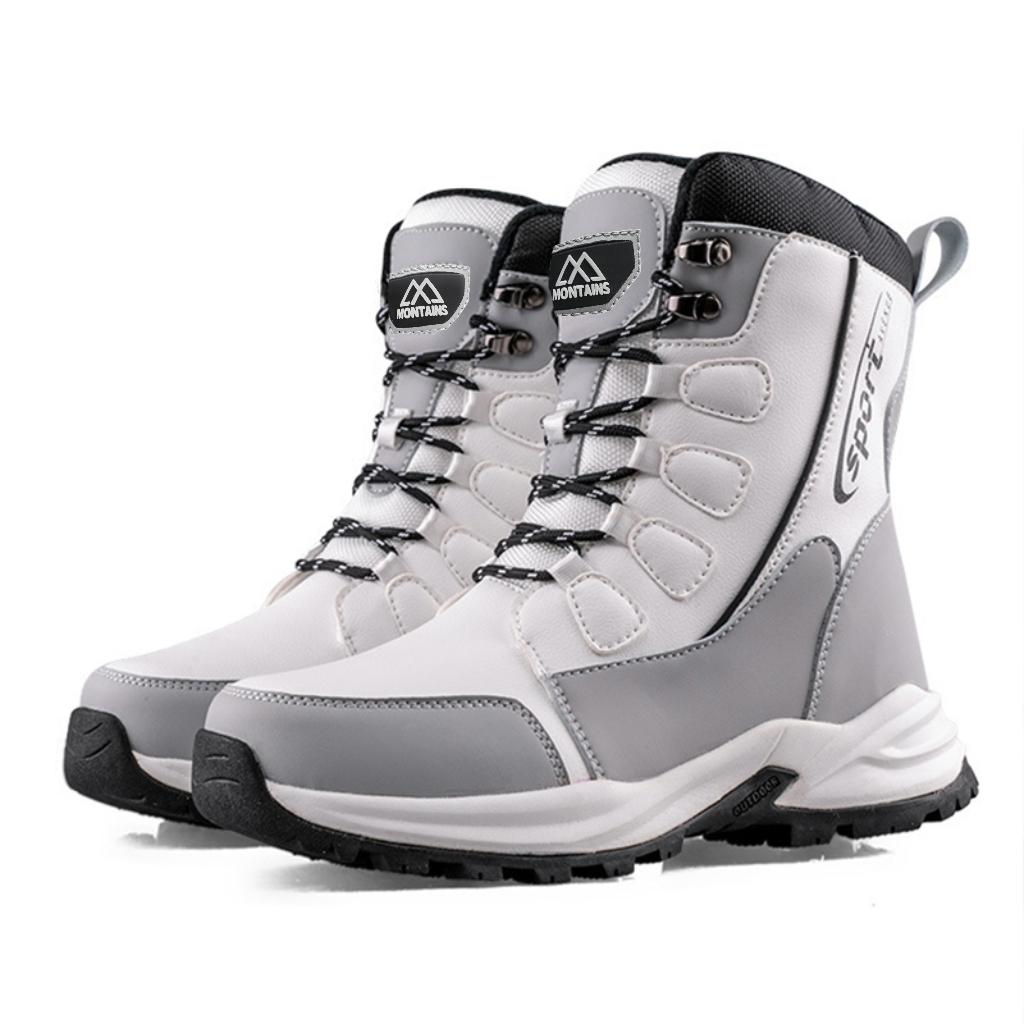 

Модная новая хлопковая обувь для женщин на зиму, утепленные плюшем теплые зимние ботинки, высокие, на толстой подошве, хлопковые туфли 37