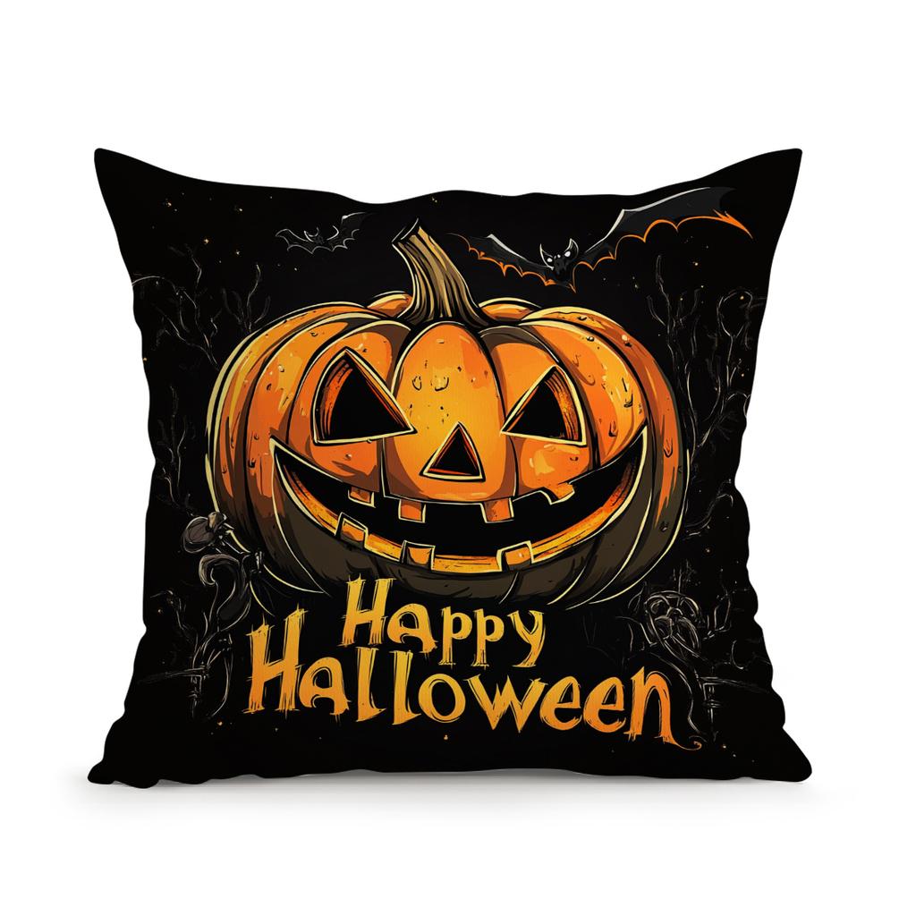 Retro Halloween Design Pillowcase Printed Polyester 45X45Cm Throw Pillowcover Decorative Sofa Cushion Pillowslip Home Decor