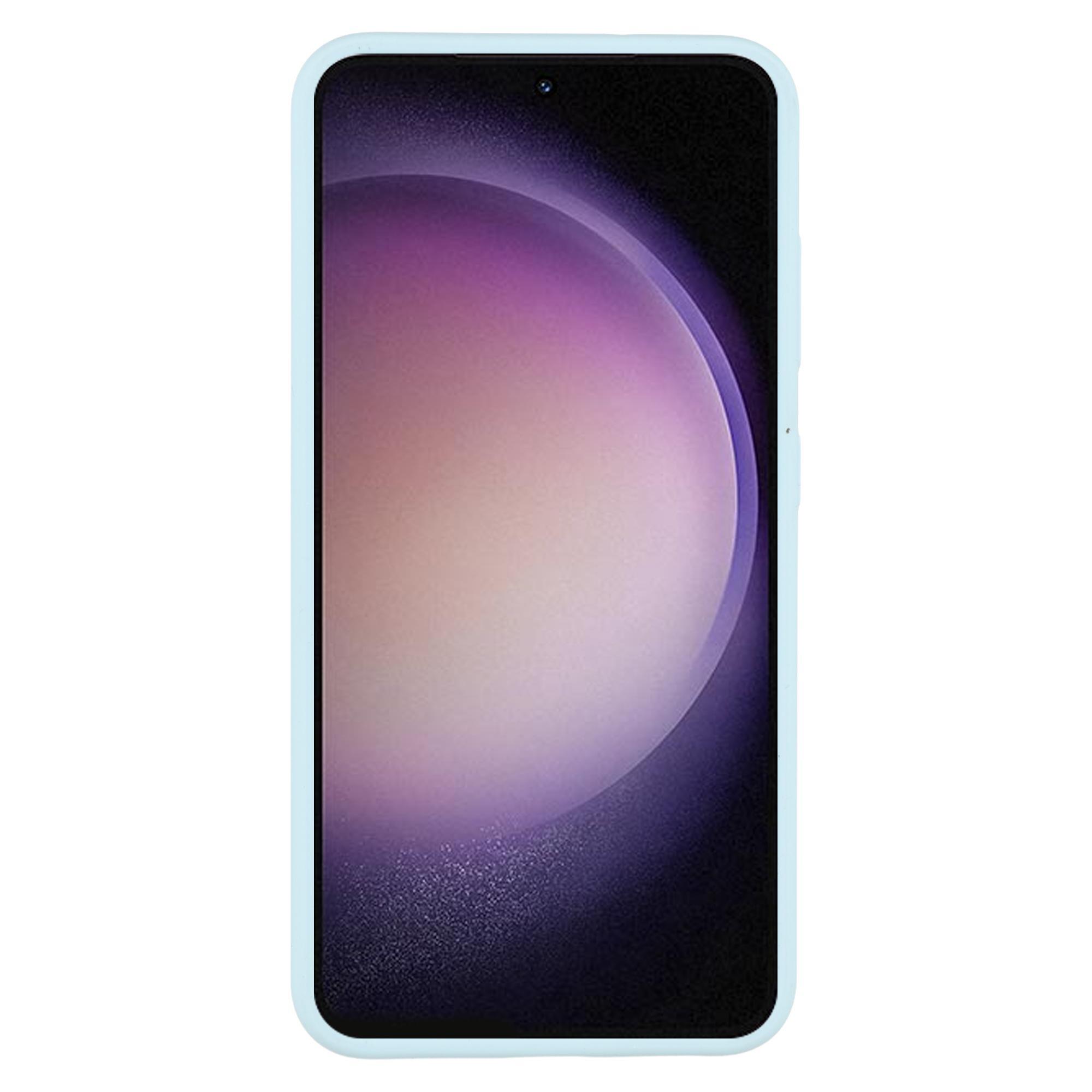 

For Samsung Galaxy S23 Case Liquid Silicone Dropproof Cell Phone Cover Baby Blue