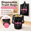 50Pcs Leakproof Trash Bags Printed Rubbish Bin Liners Practical Plastic Bags  Dormitory