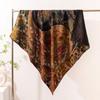 Luxury Silk Scarf Women 105x105cm Square Shawl Vintage Chinese Style Sunscreen Warmth