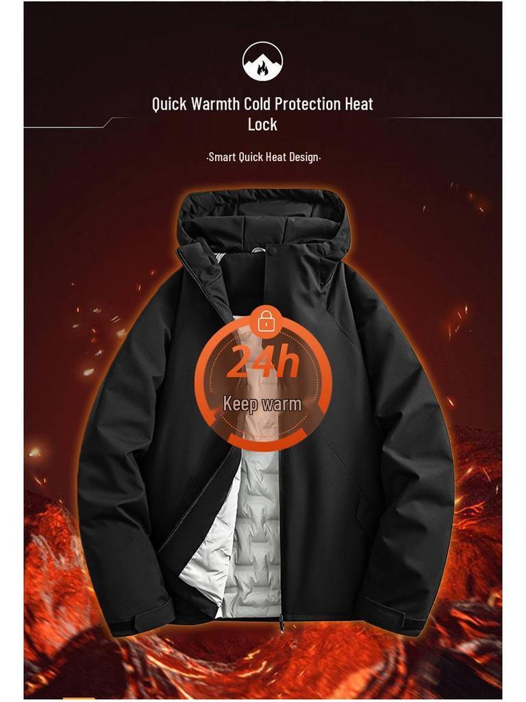 High-Quality Winter Hooded Ski Jacket - Trendy, Cold-Resistant, Versatile for Outdoor Mountaineering