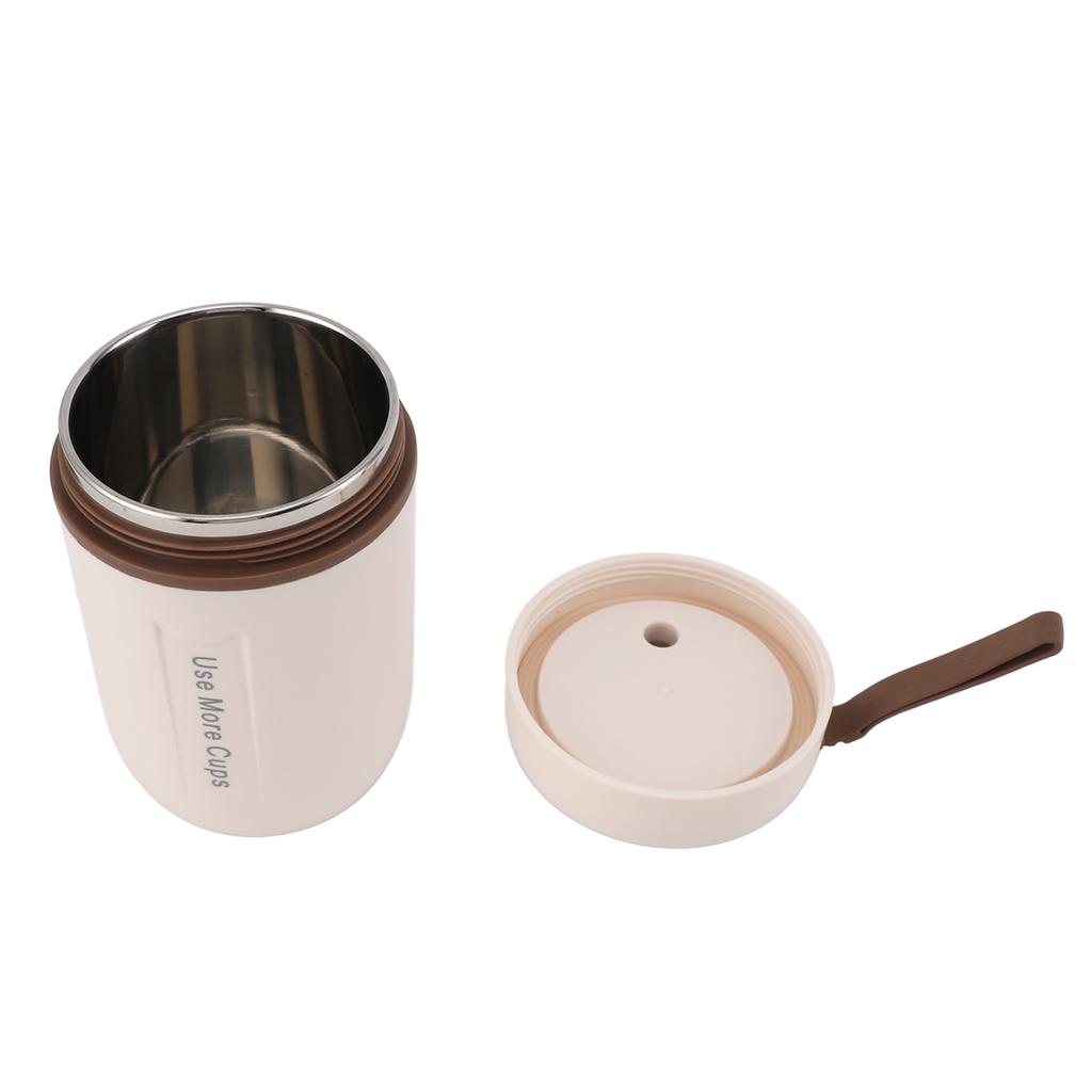 600ml Insulated Food Jar with Safety Cover with Spoon 304 Stainless Steel Leakproof Thermal Soup Cup for Boys Girls