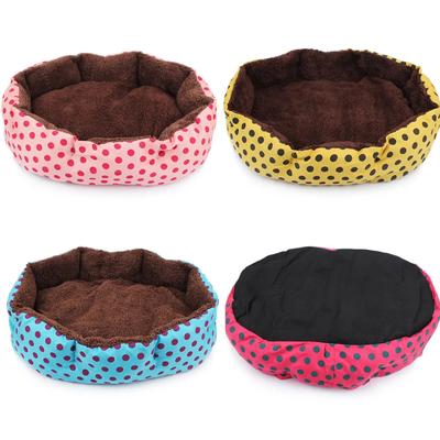 Cama para mascotas, cálida cama de invierno para perros y gatos, nido para mascotas con diseño de punta de lana suave y tapetes extraíbles, perrera octogonal, sofá cama para perros y gatos.