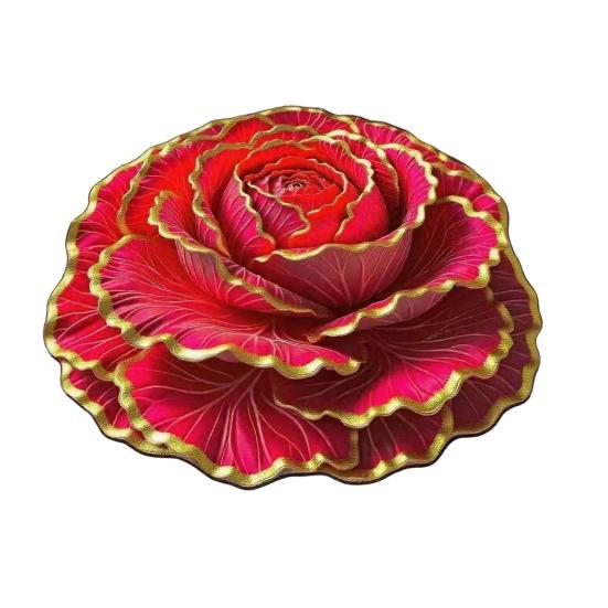 3D Floral Floor Rug Realistic Flower Pattern Floor Mat Non-Slip Absorbent Bathroom Rug for Living Room Bedroom Entrance Kitchen