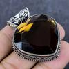 Natural Smoky Topaz Gemstone 925 Sterling Silver Jewelry Pendant 1.65" P1r07