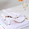 New fashion versatile temperament sexy sandals women's high heels stiletto one-word belt summer women's shoes