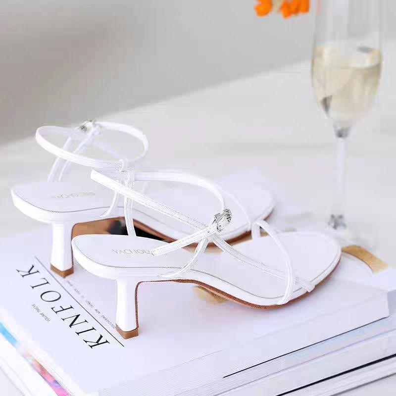 New fashion versatile temperament sexy sandals women's high heels stiletto one-word belt summer women's shoes
