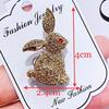 Women Rhinestone Inlaid Fox Butterfly Rabbit Animal Brooch Pin Corsage Jewelry