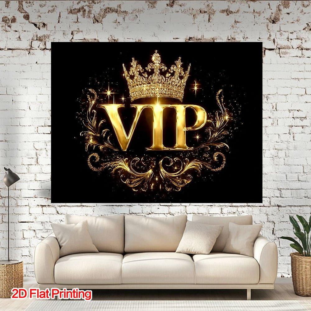 2D flat, 1 luxurious royal gold VIP photography background with elegant gold pattern - polyester fiber photo background,