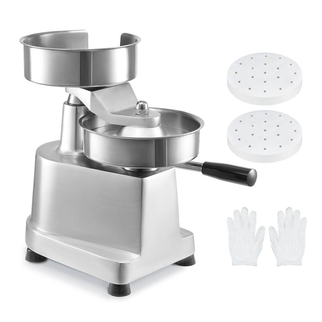 Commercial Burger Patty Maker, 150mm/6inch Hamburger Beef Patty Maker, Heavy Duty Food-Grade Stainless Steel Bowl Burger Press Machine, Kitchen Meat