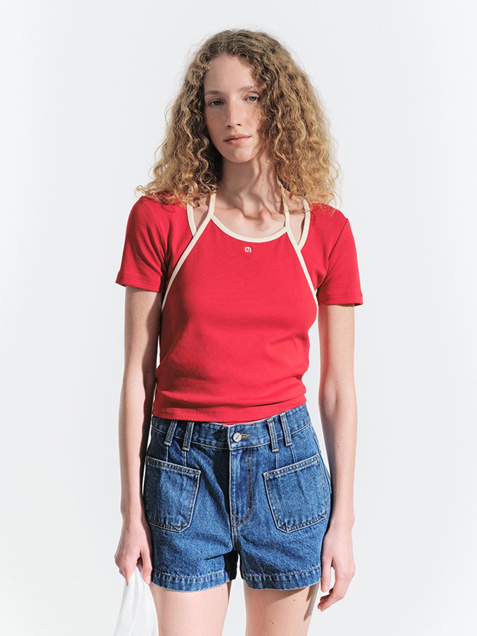 Grove Ivy Sand T-Shirt (Red) Red/F