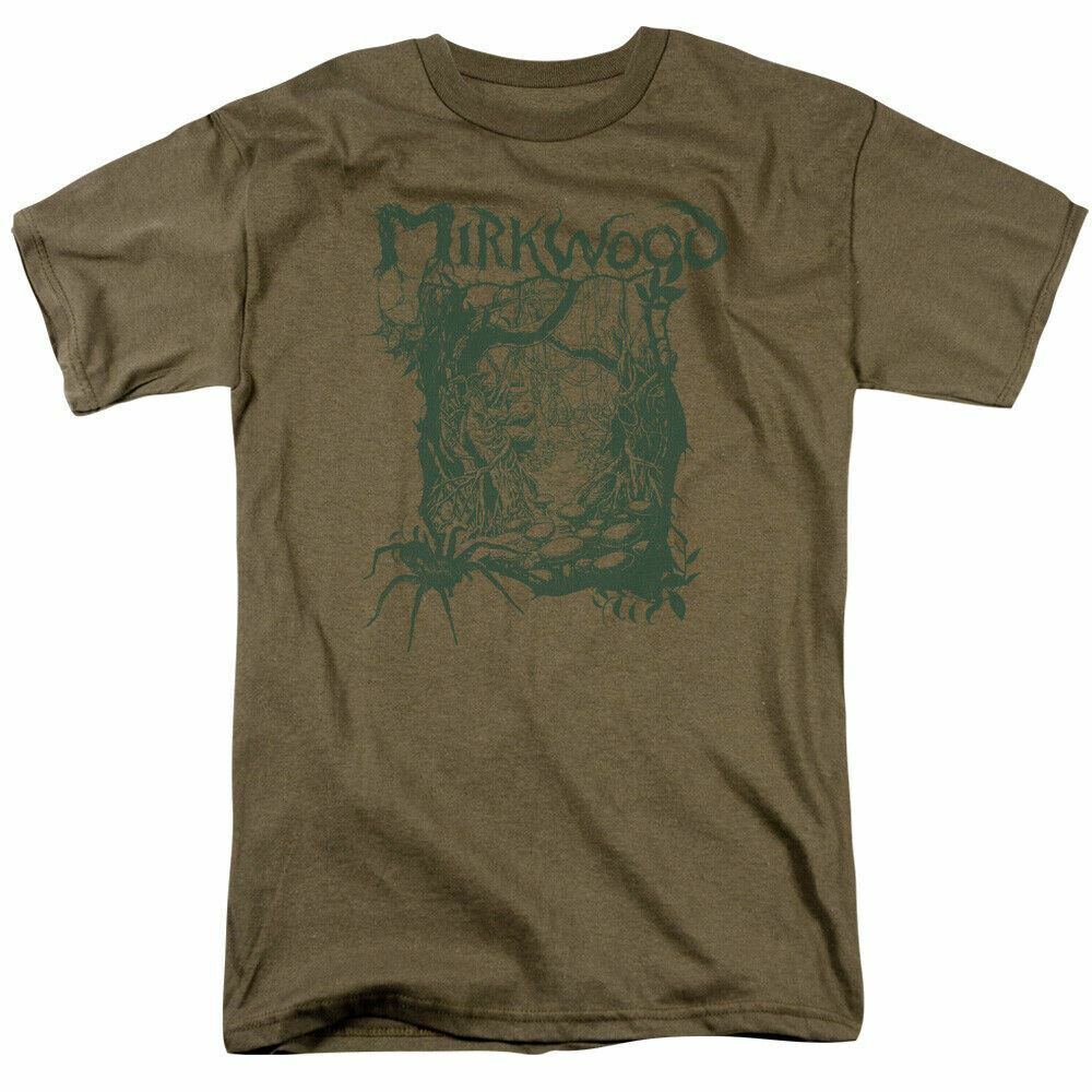 The Hobbit Mirkwood Line T Shirt Mens Licensed Fantasy Movie Tee Safari Green XXXL
