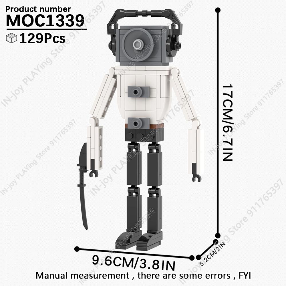 MOOXI Set di Figure Skibidi Toilet Man TvMan Cameraman Speakerman Blocchi da Costruzione Modello MOC Mattoncini Giocattoli per Adulti Bambini Regalo di Compleanno