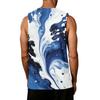 Ärmelloses Tanktop für Herren mit abstraktem Tintenmuster, athletische Passform, atmungsaktive Sport-Freizeitweste für Aktivitäten im Freien und in Innenräumen