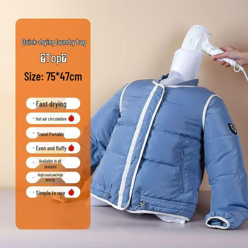 Quick-Dry Hair & Clothing Dryer Bag for Fluffy Jackets